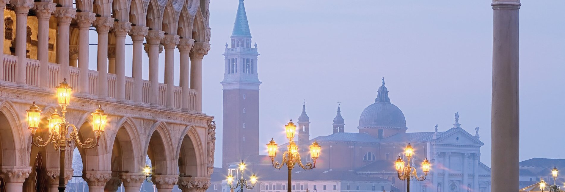 Morgenstimmung am Makusplatz in Venedig