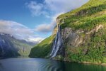 Geirangerfjord mit dem Wasserfall Sieben Schwestern