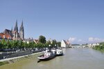 Blick auf die Donau und Regensburg