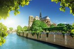 Blick über die Seine auf Notre Dame in Paris