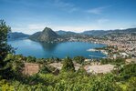 Blick auf Lugano und Luganer See