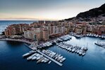 Blick auf Fontvieille - Yachthafen - in Monaco