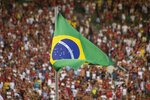 Brasilianische Flagge im Estádio do Maracanã