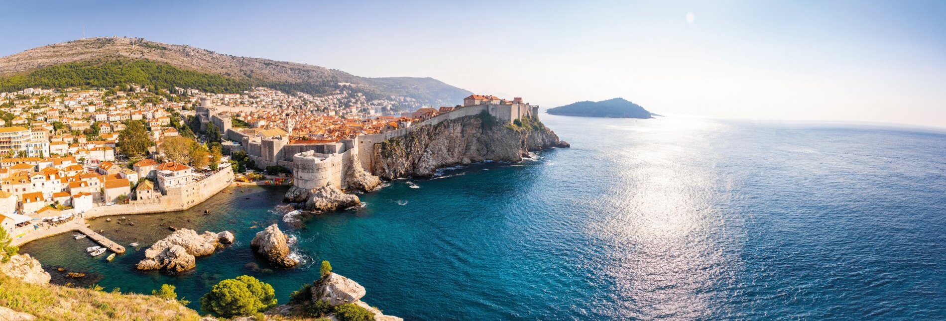Blick von der Festung Lovrijenac auf die Altstadt von Dubrovnik